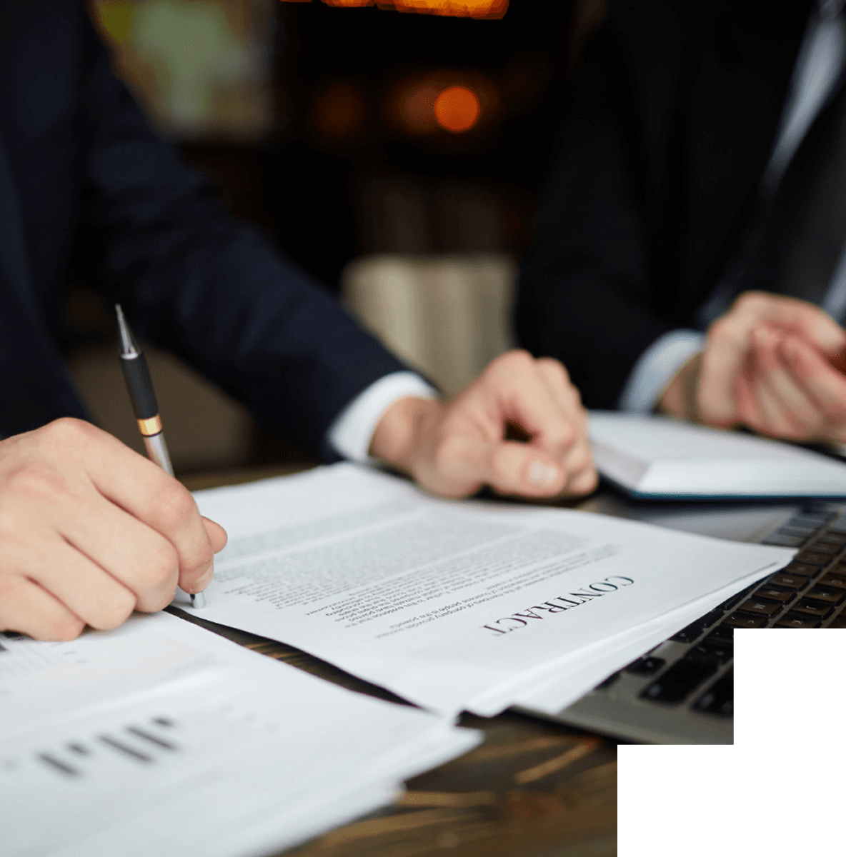 Wooden gavel on legal documents representing justice and legal guidance