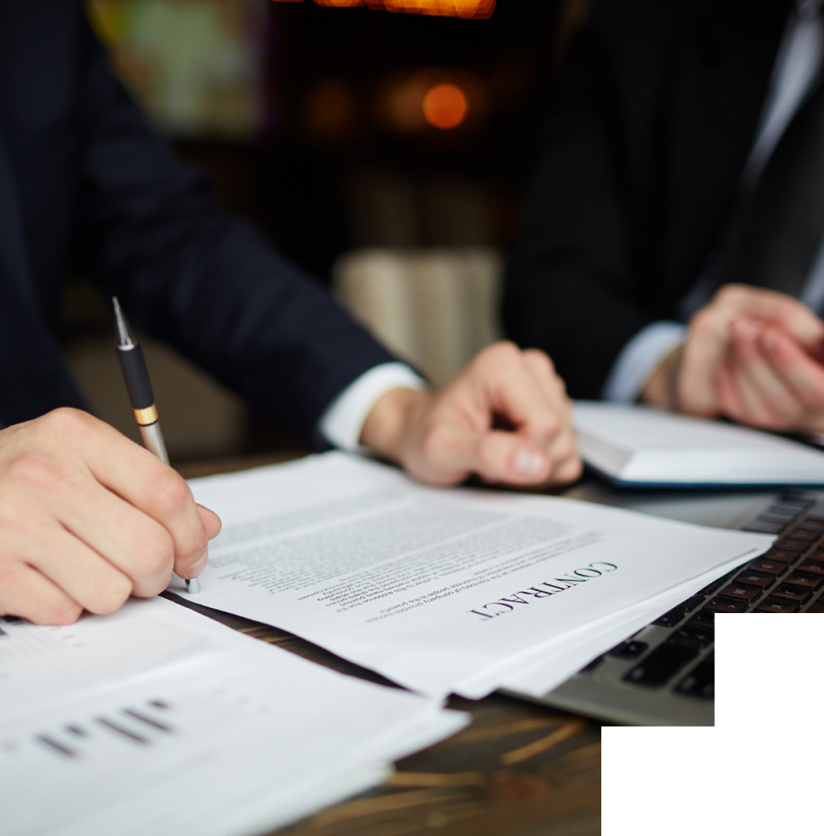 Wooden gavel on legal documents representing justice and legal guidance